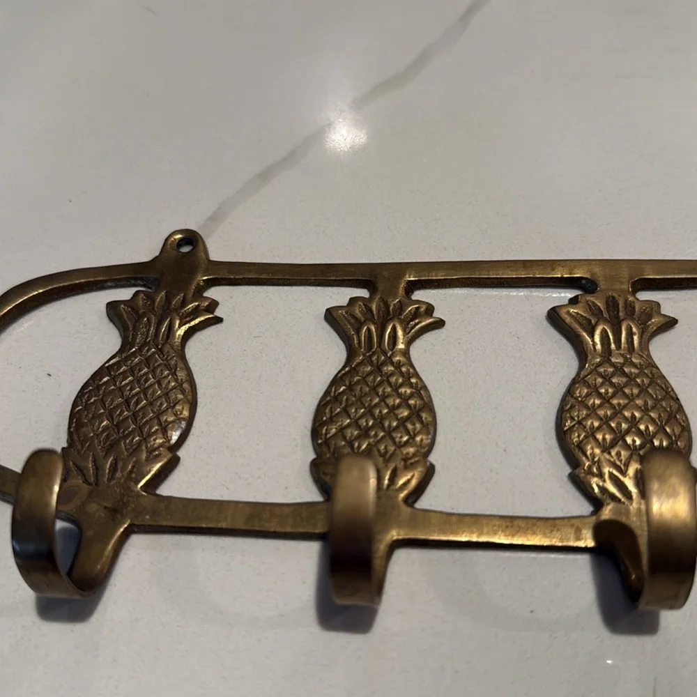 Brass Pineapple wall Key Holder